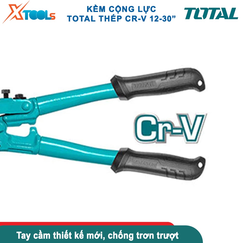 Kìm cộng lực TOTAL 12-30inch, kềm cắt sắt cộng lực chất liệu thép CR-V đen bóng cứng cáp -