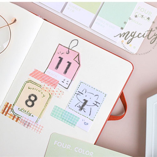 Thẻ Ghi Chú Nhiều Màu Sắc Sáng Tạo Có Thể Xé Ra