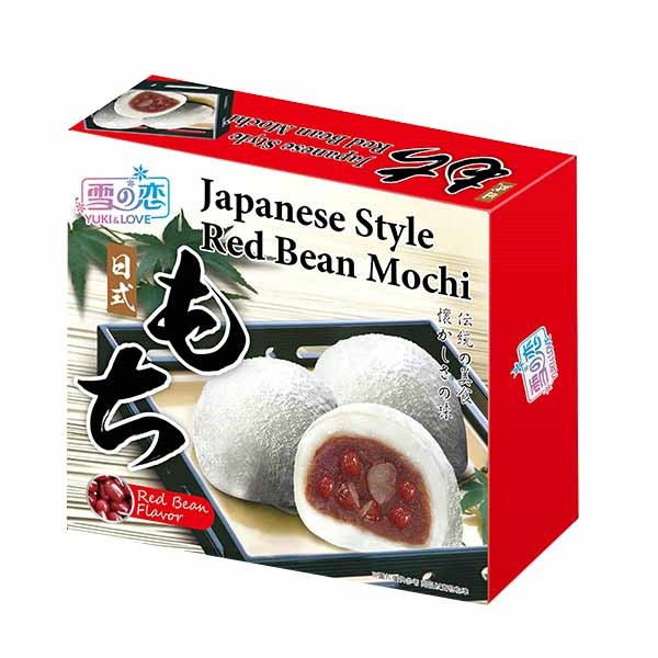 Bánh mochi nhân kem Yuki & Love - Nhân Trà xanh, đậu phộng, đậu đỏ, mè, khoai môn 140g