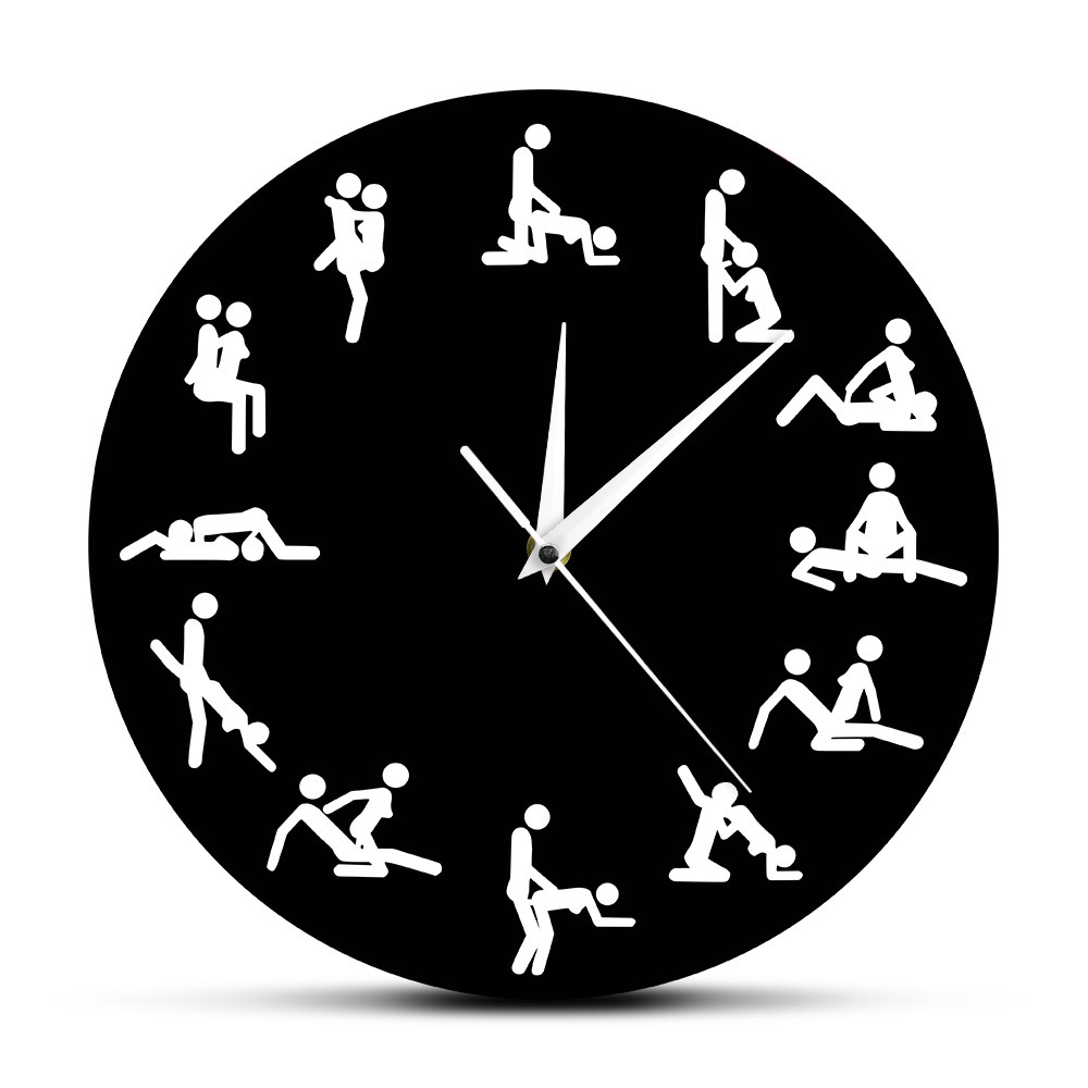 Đồng Hồ Treo Tường 12 O 'Màu Đen Họa Tiết Động Vật Nhảy Múa Độc Đáo Trang Trí Nhà Cửa