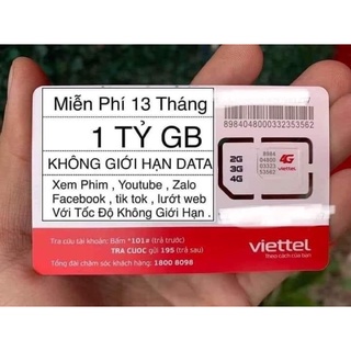 Sim không giới hạn tốc độ cao 13 tháng