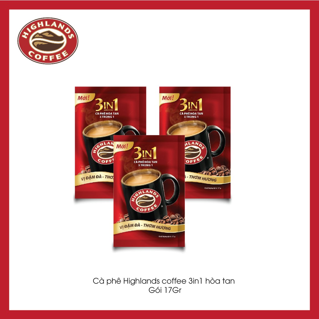 Cà Phê Highlands Coffee 3in1 Hòa Tan (hộp 10 Gói x 17g/gói) | BigBuy360 - bigbuy360.vn