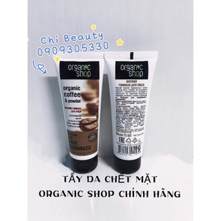 Tẩy da chết mặt cafe organic shop