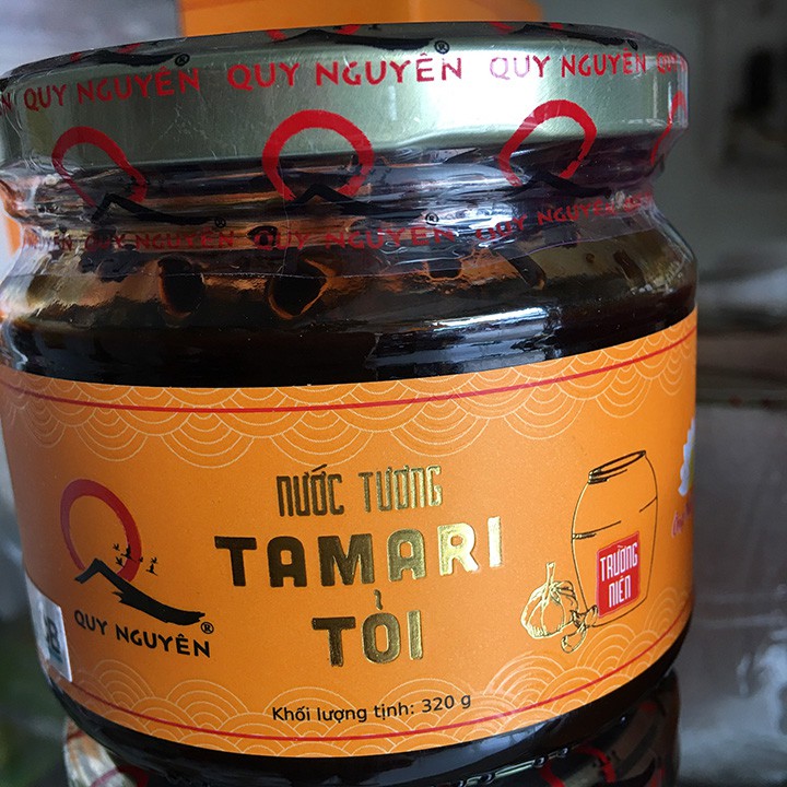 Nước tương Tamari Tỏi Quy Nguyên – Hủ 320gr