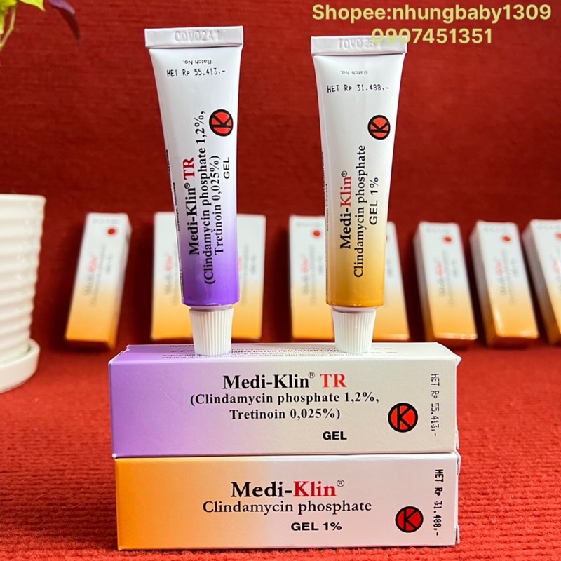 Clindamycin phosphate 1.2%, tretinoin 0.025% xoá mụn đầu đen