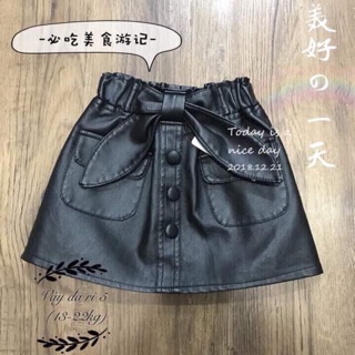 Chân váy da cho bé gái