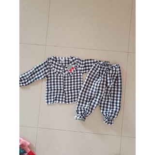 bộ pizama đũi tiểu thư