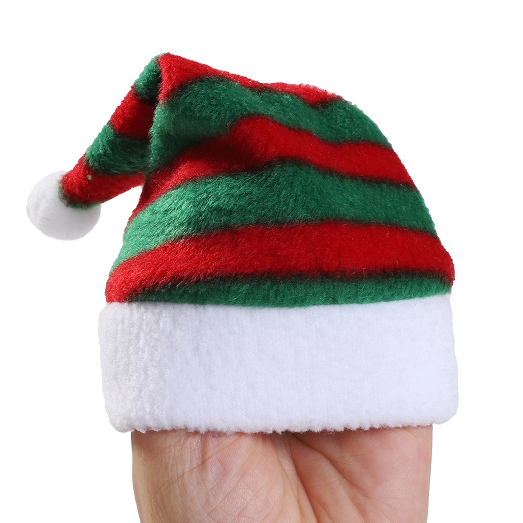 Giáng sinh vui vẻ thú cưng sọc giáng sinh mũ có thể điều chỉnh mèo ngày lễ mũ chó xmas mũ đội đầu happytime