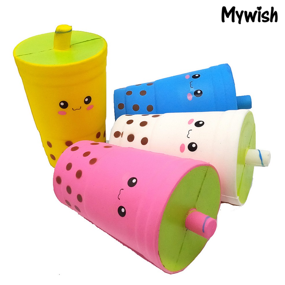 Đồ Chơi Xốp Squishy Giảm Stress Hình Ly Trà Sữa Dễ Thương Cho Bé