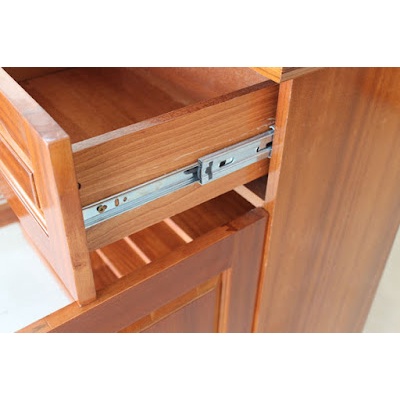 Ray Bi 3 Tầng Lắp Ngăn Kéo Tủ Bếp, Tủ Quần Áo, Bàn Làm Việc  25cm, 30cm, 35cm, 40cm, 45cm, 50cm ( 1 cặp )