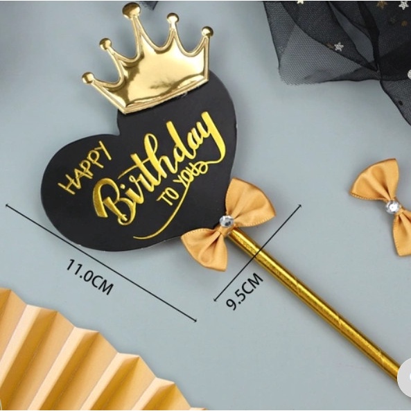 [SIÊU RẺ❤️] – Que cắm HPBD vương miện - Trang trí bánh sinh nhật bánh kem
