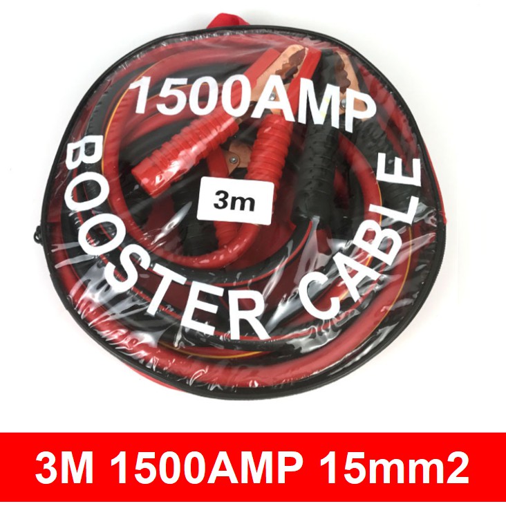 Bộ 2 dây câu sạc bình ắc quy dài 3m (1500AMP) dành cho xe ô tô