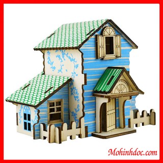 Đồ chơi lắp ráp gỗ 3D Mô hình Forest Cottage Laser