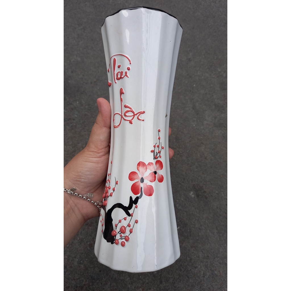 1 Bình bông tài lộc cao 22,5 cm - Bình hoa - Đô trang trí - Hương Flower