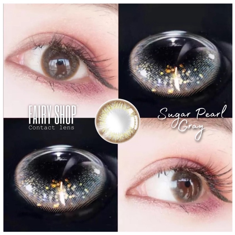 Kính Áp Tròng Sugar Pearl Gray cao cấp 14.0mm - Kính Áp Tròng FAIRY SHOP CONTACT LENS độ 0 đến 6