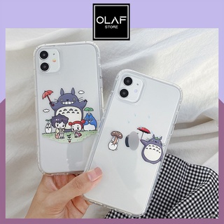Ốp iPhone kute trong suốt in hình Totoro béo chủ đề hoạt hình dành cho SE/7/7 plus/8/8 plus/X/Xs/Xs Max/11/11 Pro Max