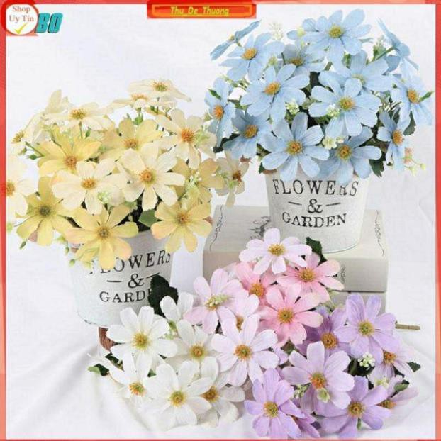 Hoa giả- Cụm 10 bông cúc cánh bướm
