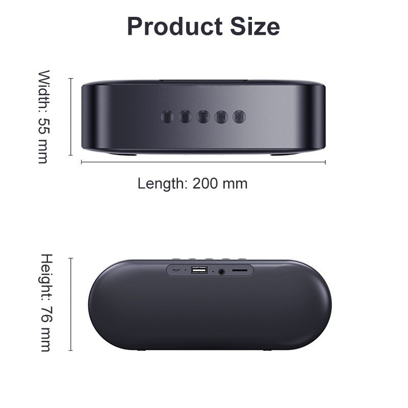 Loa bluetooth mini NIQIN S6 bluetooth 5.0 cao cấp, loa mini không dây có đèn led âm thanh siêu trầm ấm -dc3535