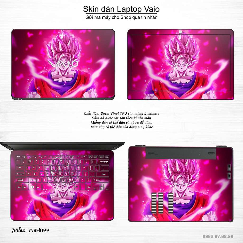 Skin dán Laptop Sony Vaio in hình Dragon Ball _nhiều mẫu 2 (inbox mã máy cho Shop)