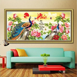 Tranh đính đá chữ Phúc LV222 - Kt 108*50cm