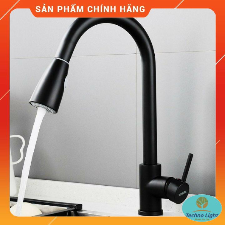 Vòi rửa bát, vòi rửa chén nóng lạnh dây rút nano KOBESI nặng 1.7kg cao cấp ⚡ Hàng chính hãng- BH 3 năm⚡