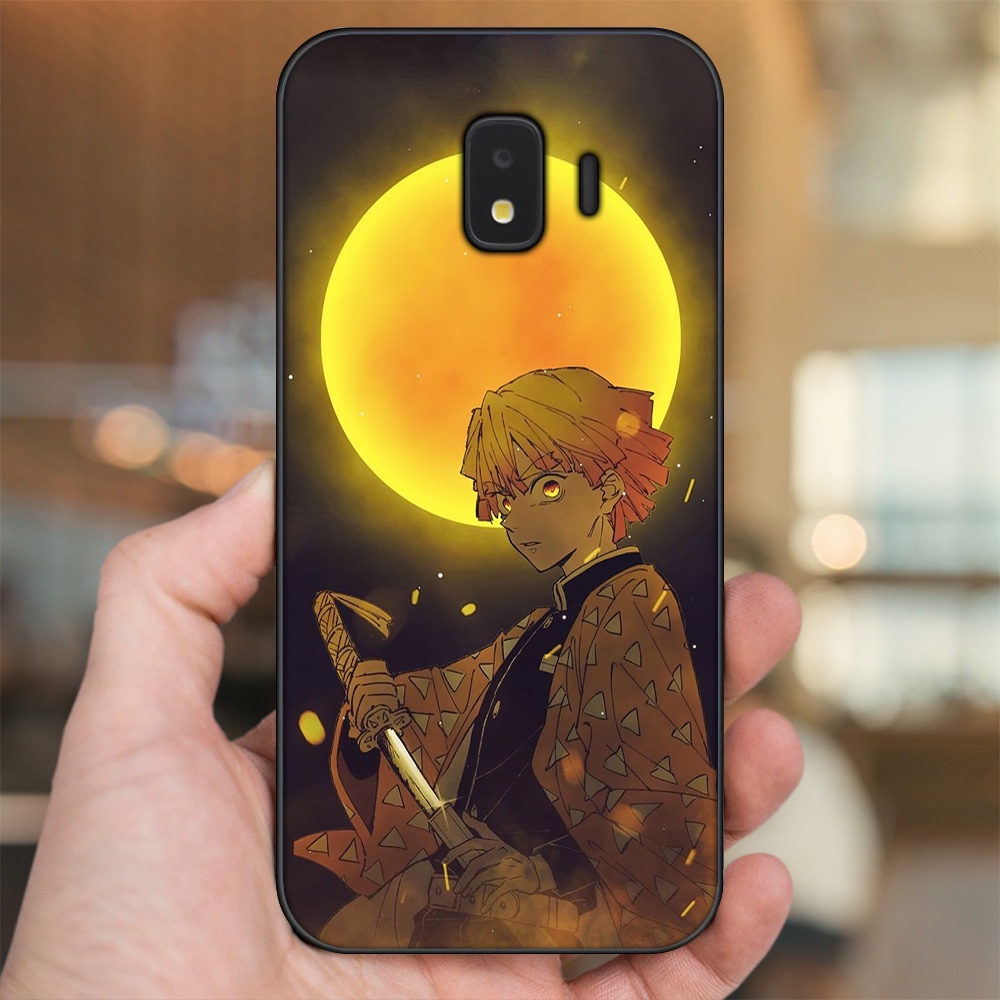 Ốp lưng Samsung J2 Core, J2 Pro 2018 viền đen in hình Zenitsu Kimetsu no Yaiba