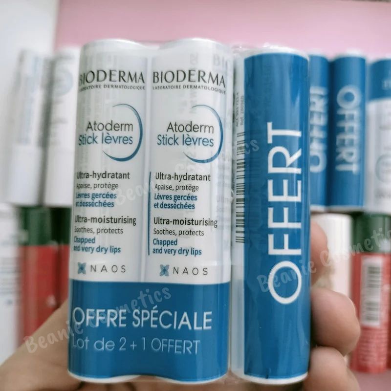 Son dưỡng môi Bioderma Atoderm Stick Lèvres 4g nội địa Pháp không màu