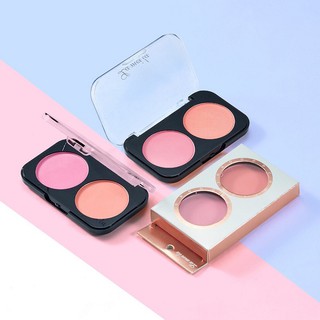 Phấn má hồng hộp 2 ô màu Lameila