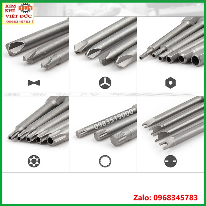 Bộ mũi tô vít đa năng chuôi lục giác 6.35mm 50 chi tiết cho máy khoan