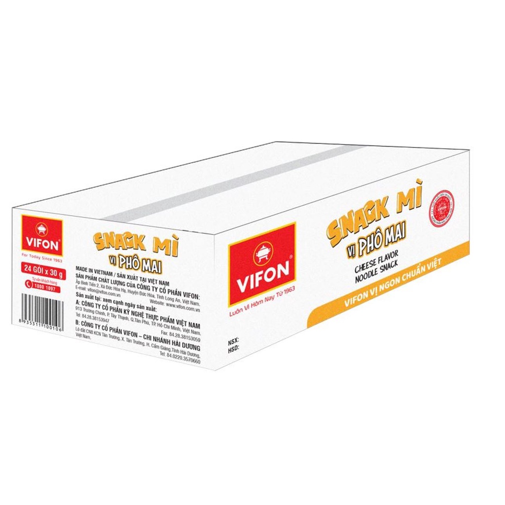 Thùng 24 Snack Mì Phô Mai VIFON