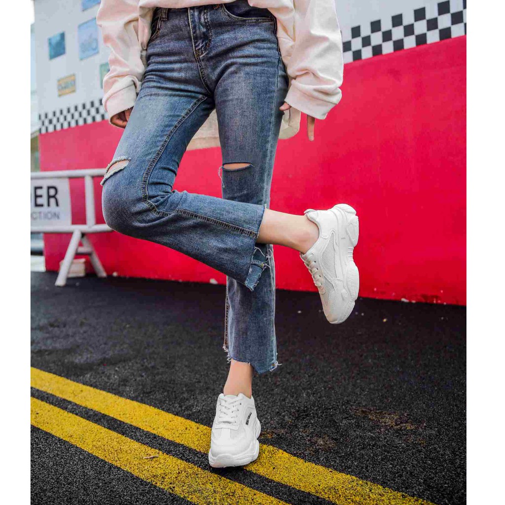 [CLEARANCE Bán giải phóng mặt bằng] Giầy thể thao nữ Sneakers💥, ULzzang 😍Giay the thao màu trắng 😍  (2382&2199)