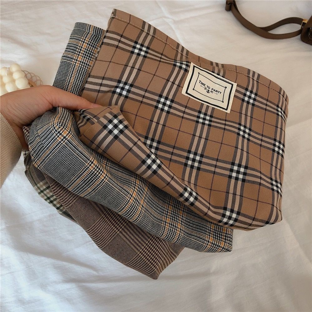 [Hàng mới về] Túi đựng mỹ phẩm sức chứa lớn phong cách Hàn Quốc retro cho nữ