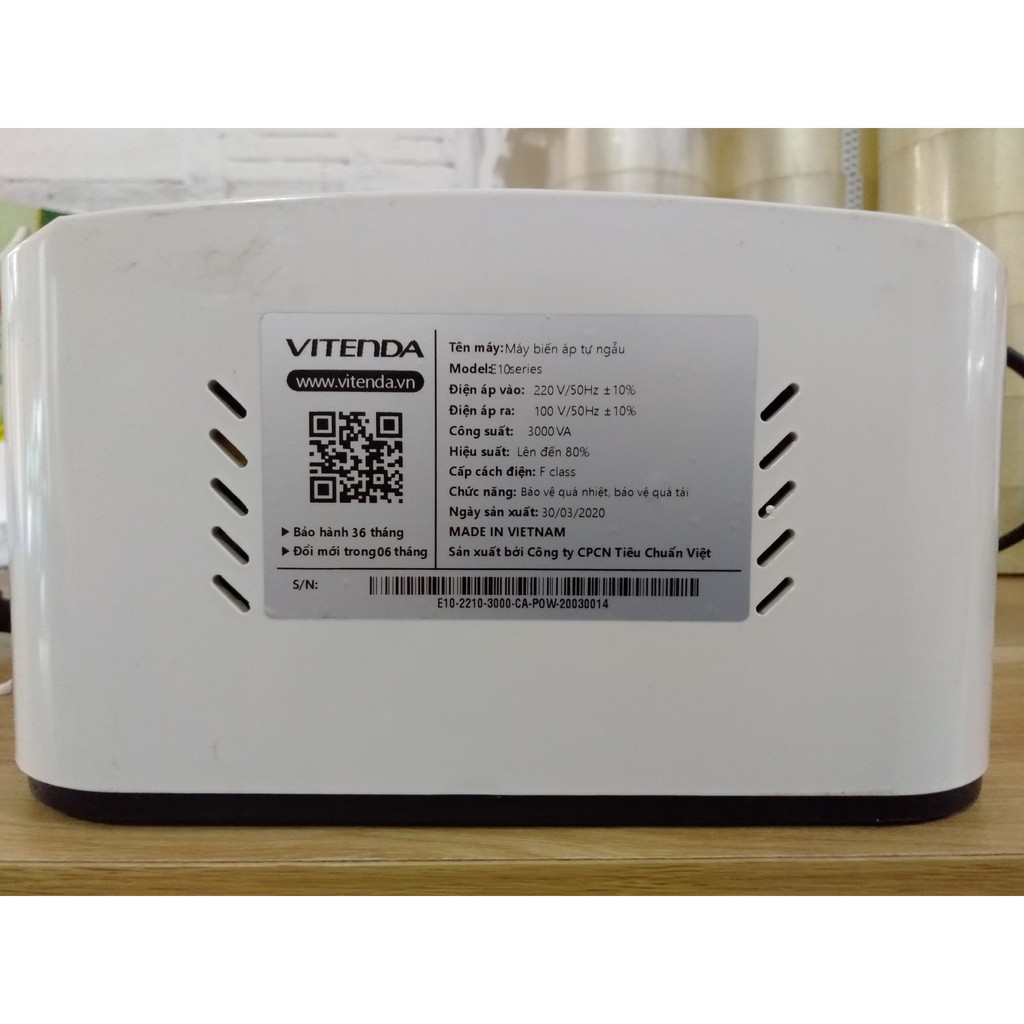 BIẾN ÁP ĐỔI NGUỒN 220SANG 100/110/120V Ổ CẮM CAO CẤP 4KVA DÂY ĐỒNG HÃNG VITENDA