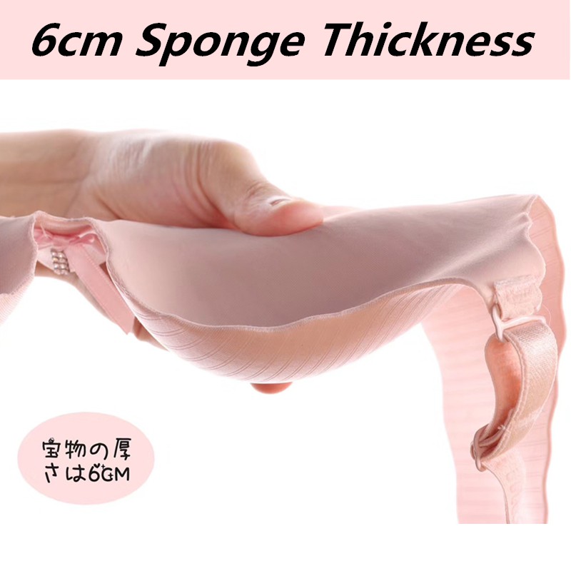 Áo ngực mút đệm dài 6cm thiết kế không đường may gợi cảm cho phái nữ