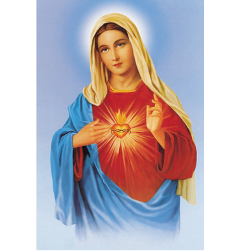 Poster Dán Tường Kích Thước 42X30CM Với Họa Tiết Hình Thiên Thần Và Đức Mẹ mary