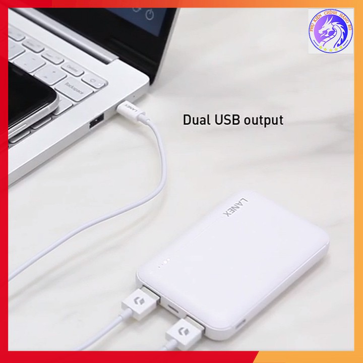 Pin Dự Phòng Chính Hãng Cao Cấp 2 Cổng Lanex N19 5000 MAH - Sạc Tương Thích Nhiều Thiết Bị