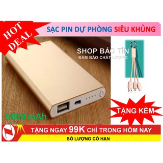 Pin sạc dự phòng vỏ kim loại 9800mAh siêu mỏng sạc siêu nhanh