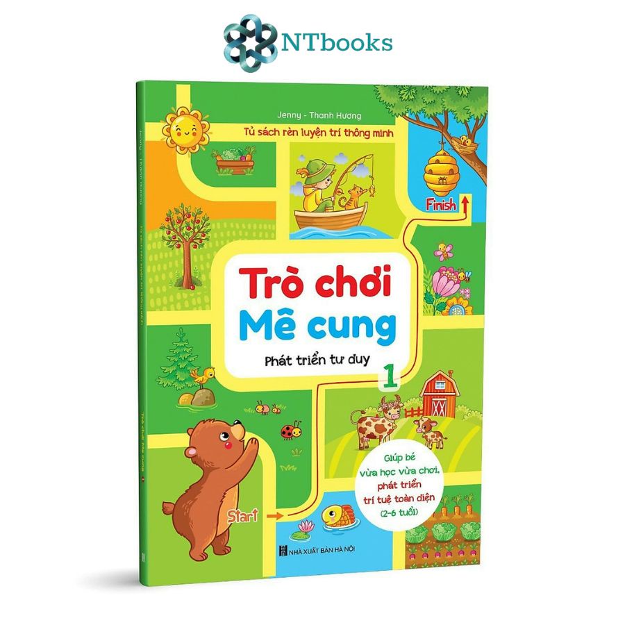 Sách Trò Chơi Mê Cung Và Trò Chơi Tìm Kiếm - Giúp bé vừa học vừa chơi, phát triển trí tuệ toàn diện cho bé từ 2-6 tuổi