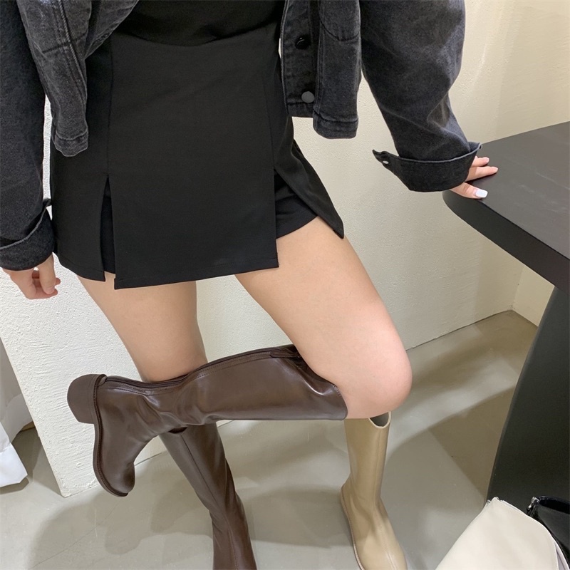 Bốt đùi cao cổ mũi nhọn phong cách cao bồi hàng loại 1