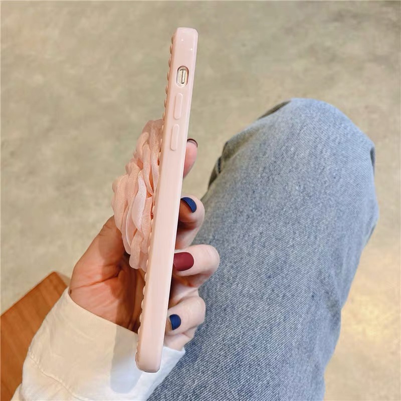 Ốp Điện Thoại Họa Tiết Bông Hoa Màu Hồng/Tím Cho Iphone7plus 13 pro max Xr X / Xs 11 Promax 1212pro
