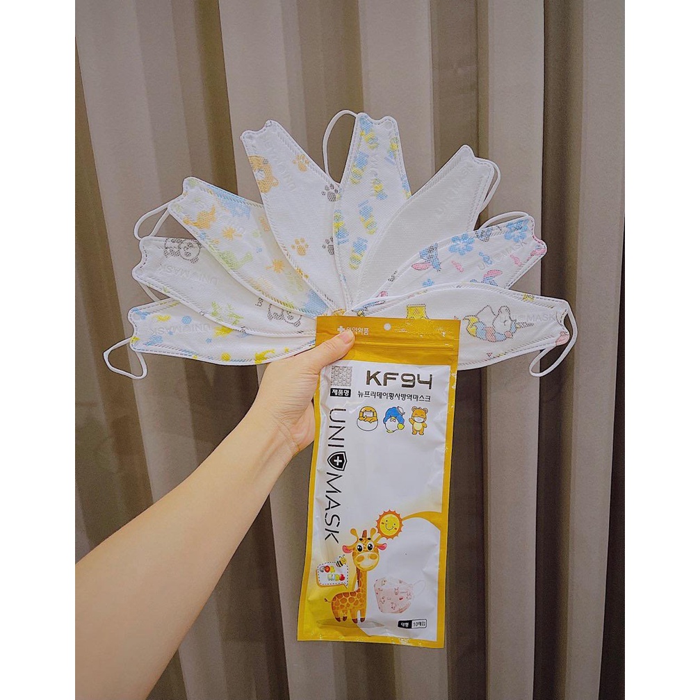 Combo 50 chiếc khẩu trang 4D UNI MASK trẻ em cho bé từ 3-7 tuổi
