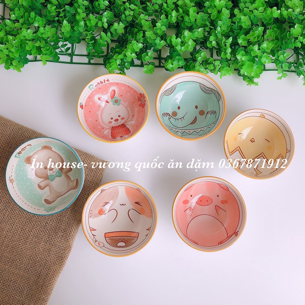 BÁT SỨ ĂN DẶM HÌNH TRÒN THÚ NGỘ NGHĨNH