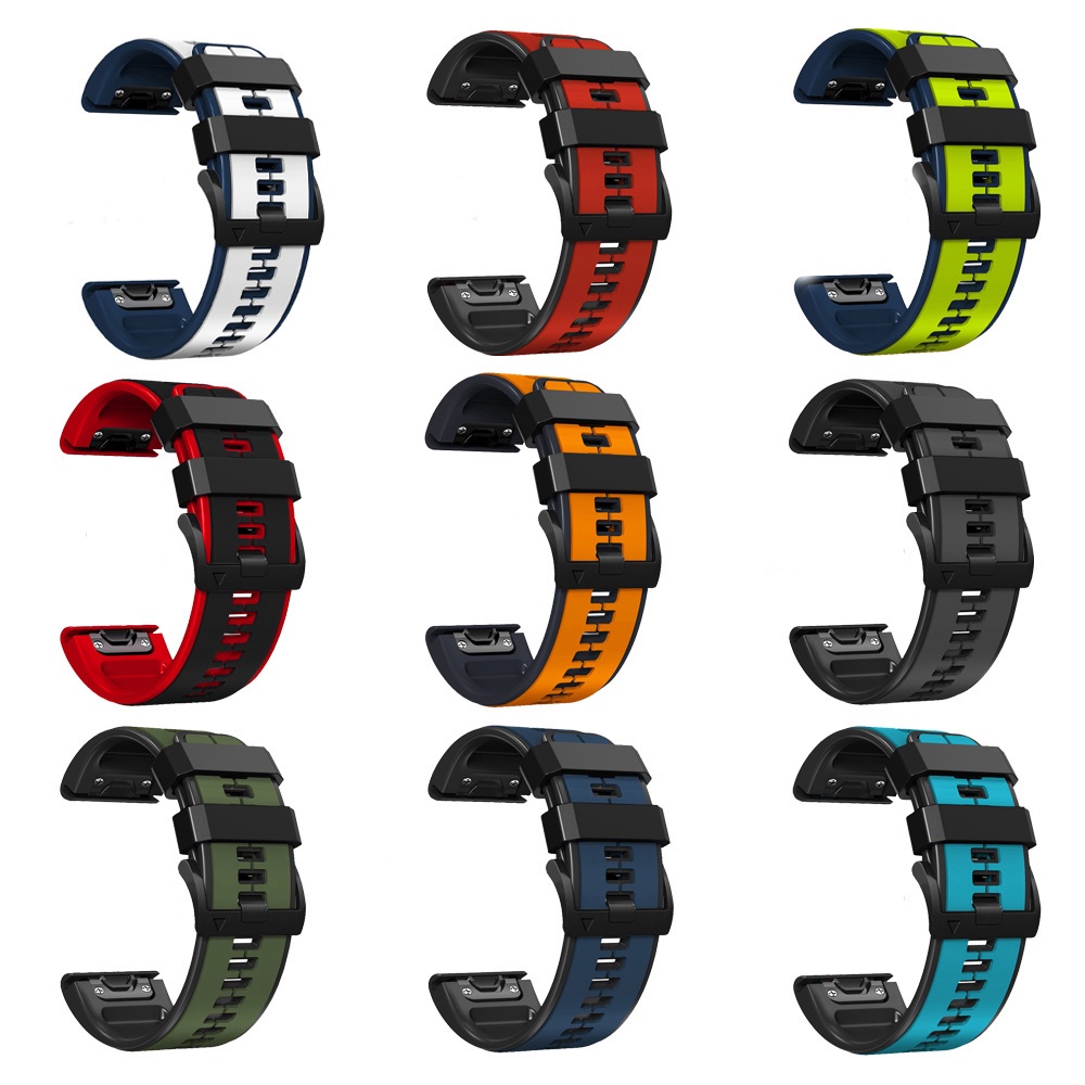 Dây Đeo Silicon Mềm 26mm 22mm Cho garmin fenix 7x 7 6x 6 pro solar 5x 5 plus 3 3hr 2 tactix 7 pro epix gen2