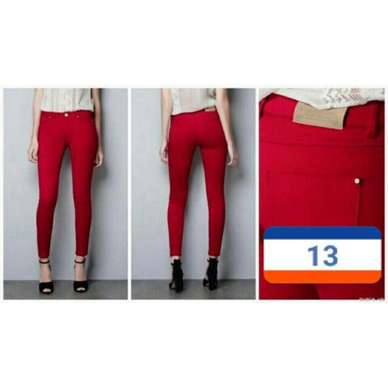 Quần kaki bố chéo dây kéo