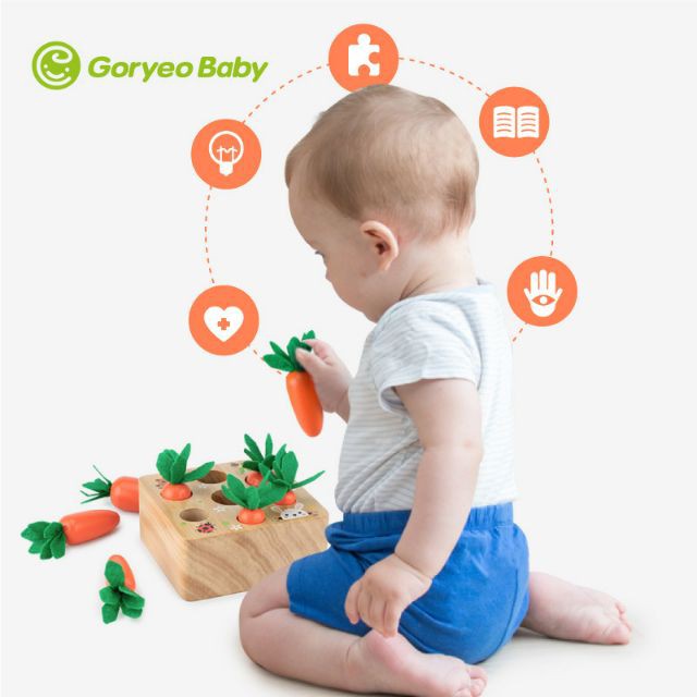 Đồ Chơi Trồng Cà Rốt GORYEO BABY Bằng Gỗ