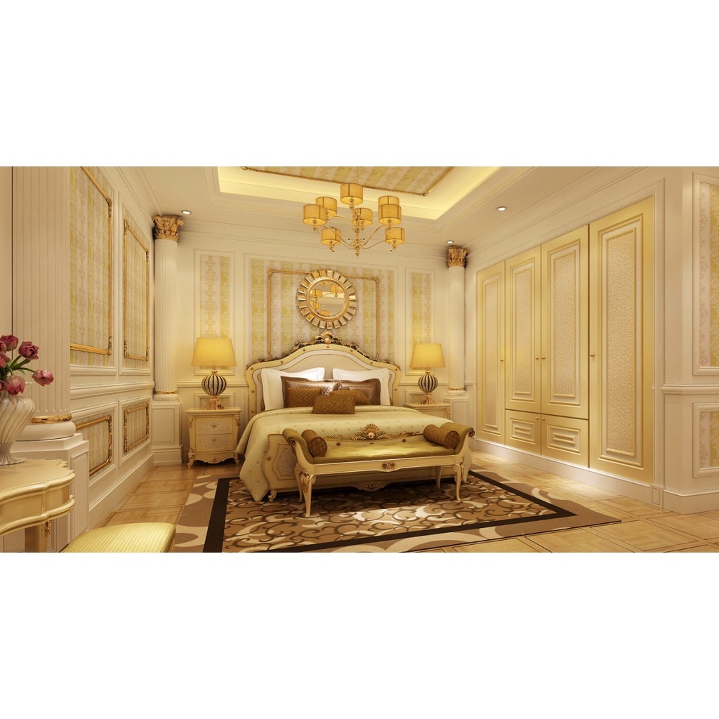 Phào Chỉ Vàng Trang Trí Tường Nhựa PS bản 3cm