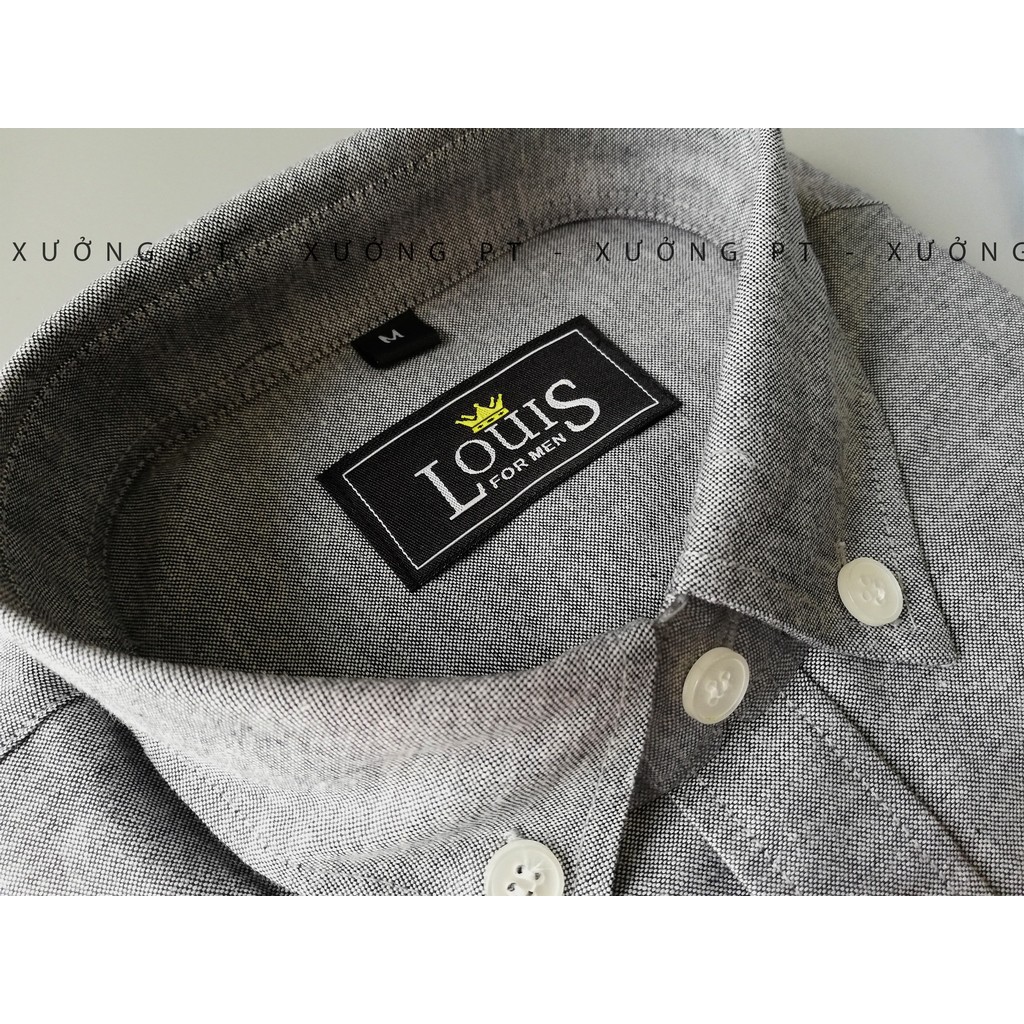 Áo sơ mi nam 2 màu Xám và Xanh nhạt siêu hiếm chất oxford chất dày dặn dáng siêu đẹp | BigBuy360 - bigbuy360.vn