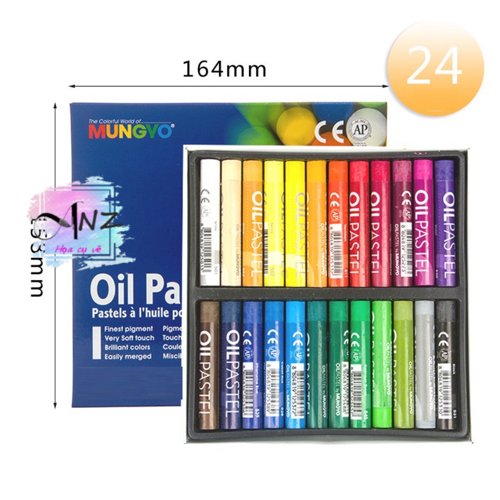 Sáp dầu MUNGYO hạng họa sĩ, Oil Pastel Mungyo for Artis set 12/24/36/48 color