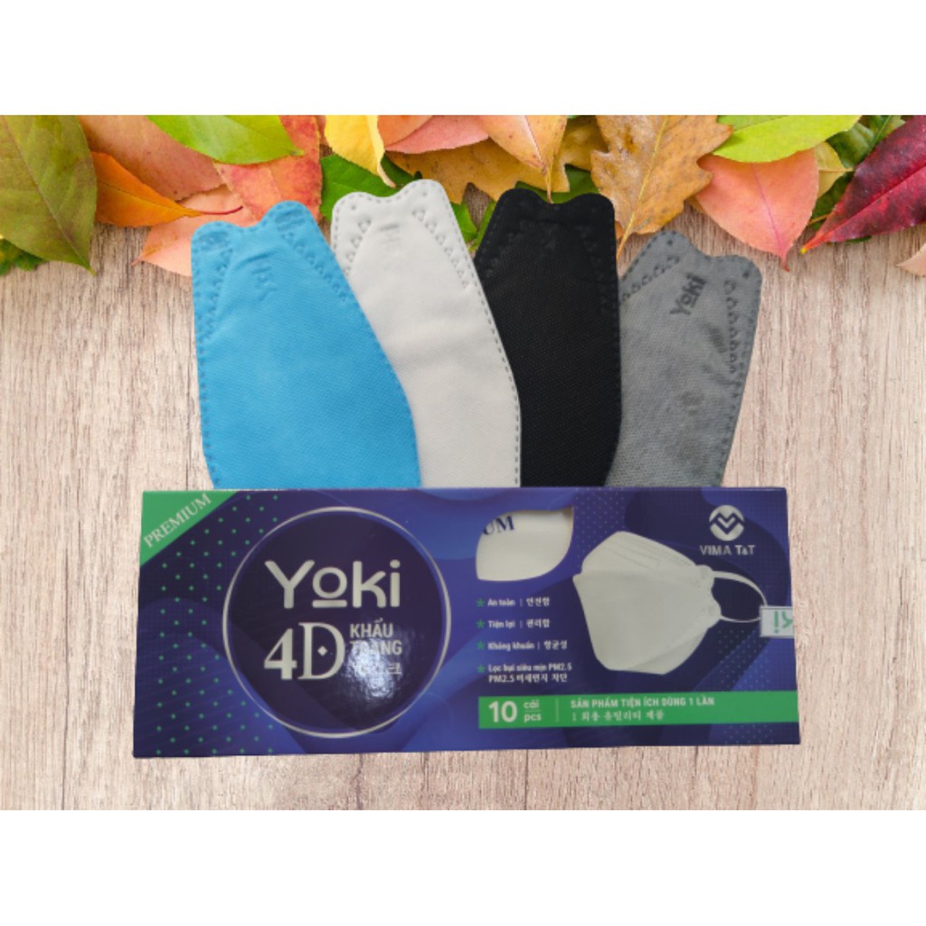✅ [HÀN QUỐC] Khẩu trang 4D- Yuki / Yoki Premium (Hộp 10 Cái), Chuẩn KF94 - VT0817
