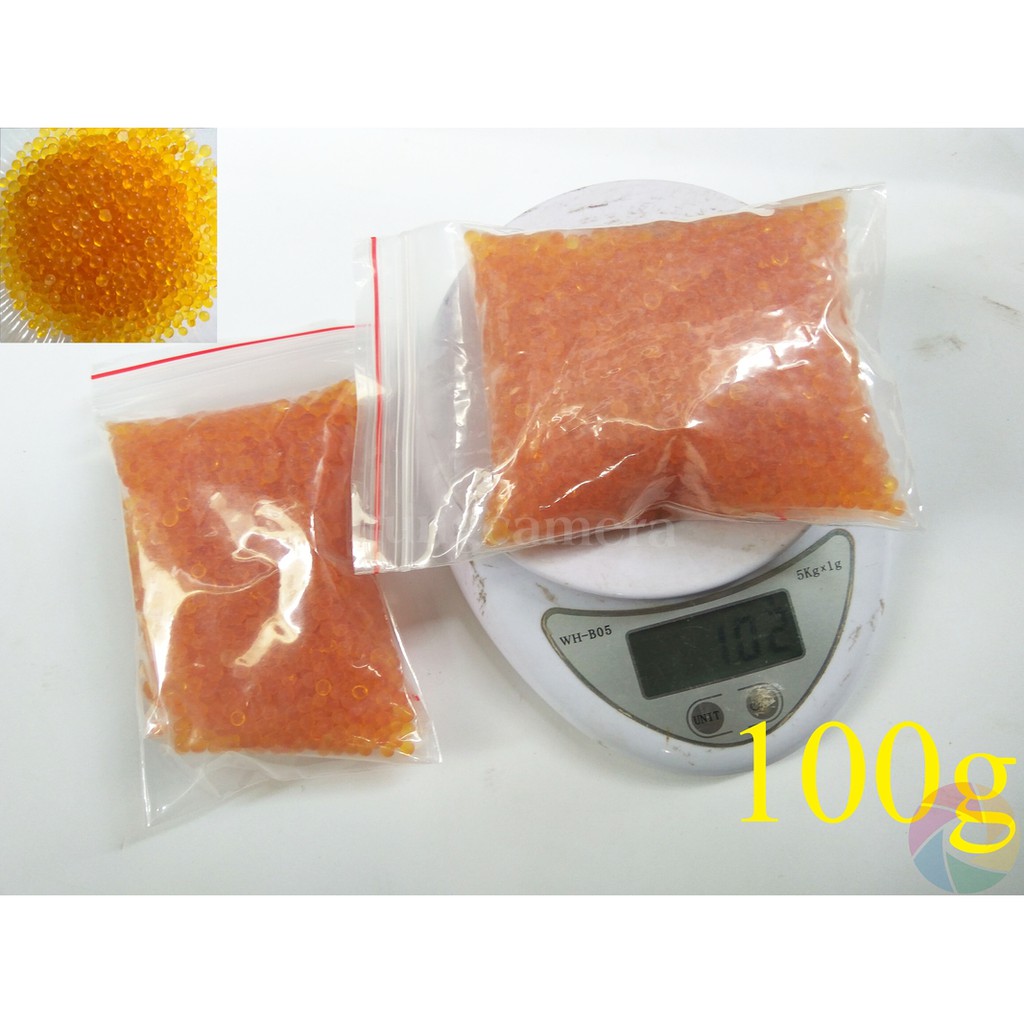 Gói 100g Hạt hút ẩm chỉ thị màu cho máy ảnh